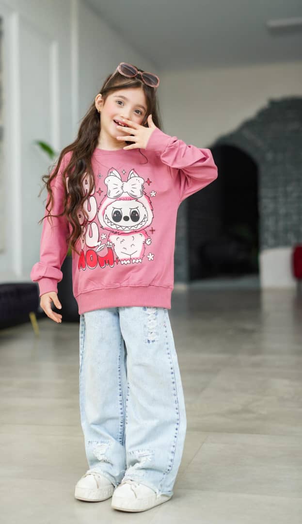 بلوز آستین بلند تتلو دخترونه