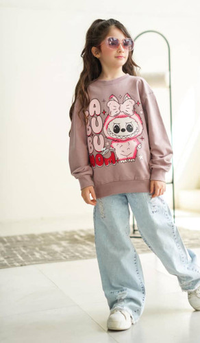 بلوز آستین بلند تتلو دخترونه