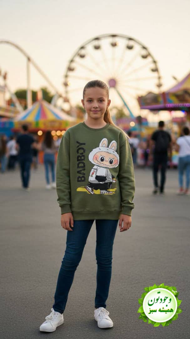 بلوز آستین بلند تتلو دخترونه