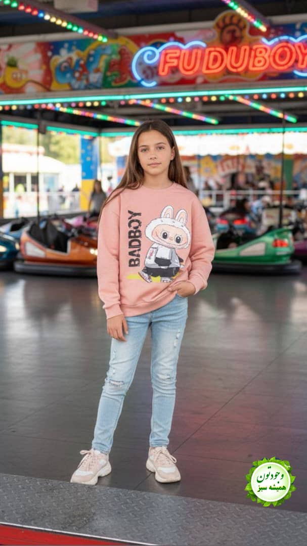 بلوز آستین بلند تتلو دخترونه